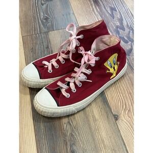 VINTAGE 1993 KEDS LOONEY TUNES TWEETY BIRD HIGH TOP SNEAKERS LADIES 9
